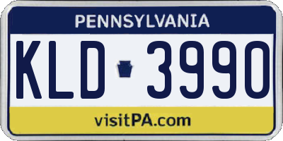 PA license plate KLD3990