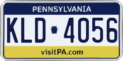 PA license plate KLD4056