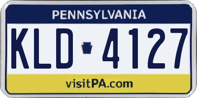 PA license plate KLD4127