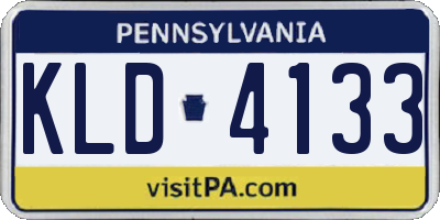 PA license plate KLD4133