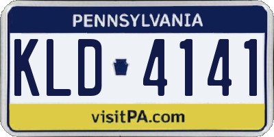 PA license plate KLD4141