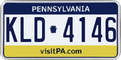 PA license plate KLD4146