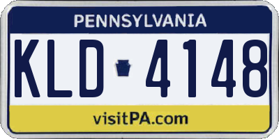PA license plate KLD4148