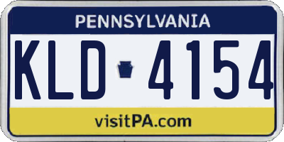 PA license plate KLD4154
