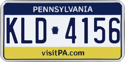PA license plate KLD4156