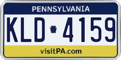 PA license plate KLD4159