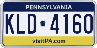 PA license plate KLD4160