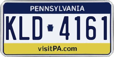 PA license plate KLD4161