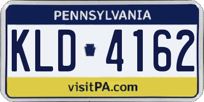 PA license plate KLD4162