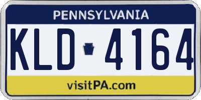 PA license plate KLD4164