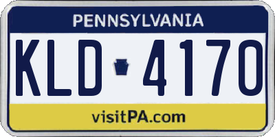 PA license plate KLD4170