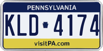PA license plate KLD4174