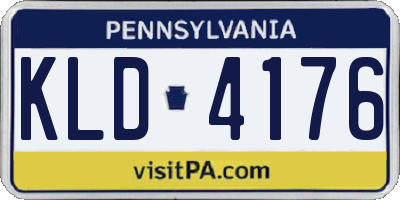 PA license plate KLD4176