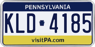 PA license plate KLD4185