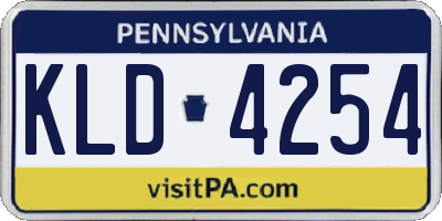 PA license plate KLD4254
