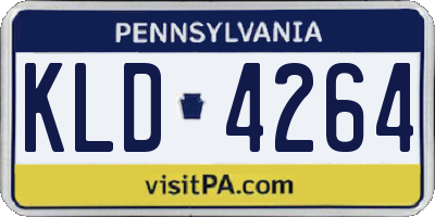 PA license plate KLD4264
