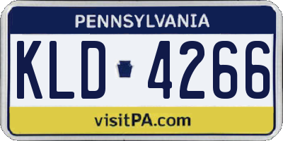PA license plate KLD4266