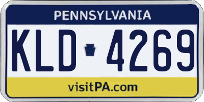 PA license plate KLD4269