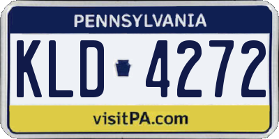 PA license plate KLD4272