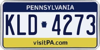 PA license plate KLD4273