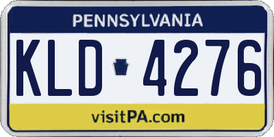 PA license plate KLD4276
