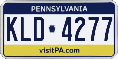 PA license plate KLD4277