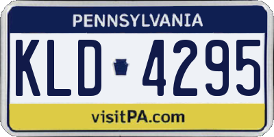 PA license plate KLD4295