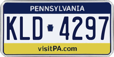 PA license plate KLD4297
