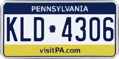 PA license plate KLD4306