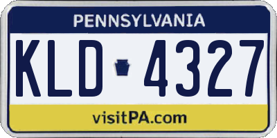 PA license plate KLD4327