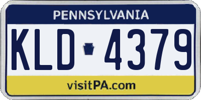 PA license plate KLD4379