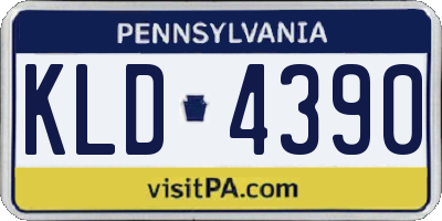 PA license plate KLD4390