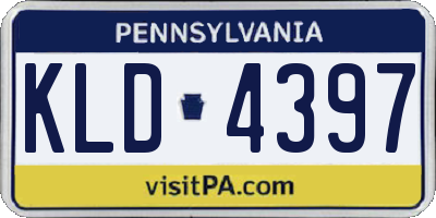 PA license plate KLD4397