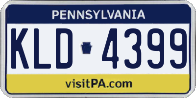 PA license plate KLD4399