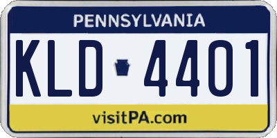 PA license plate KLD4401