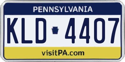 PA license plate KLD4407