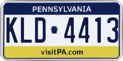 PA license plate KLD4413