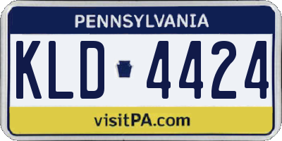 PA license plate KLD4424