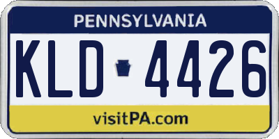 PA license plate KLD4426