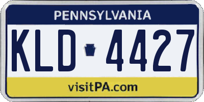 PA license plate KLD4427