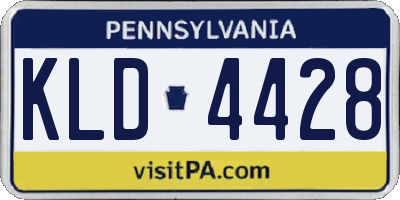 PA license plate KLD4428