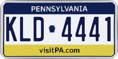 PA license plate KLD4441