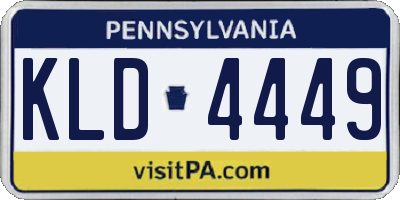 PA license plate KLD4449
