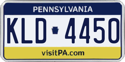 PA license plate KLD4450