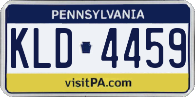 PA license plate KLD4459