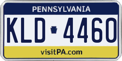PA license plate KLD4460