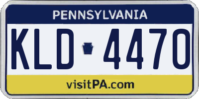 PA license plate KLD4470