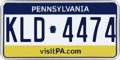 PA license plate KLD4474
