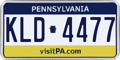 PA license plate KLD4477