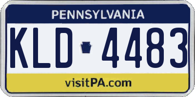 PA license plate KLD4483